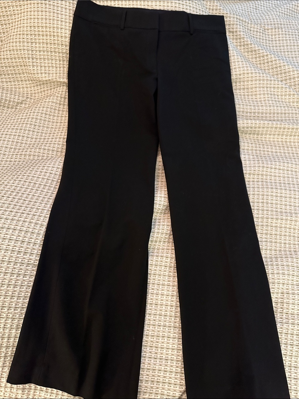 LOFT Black Wide-Leg Trousers